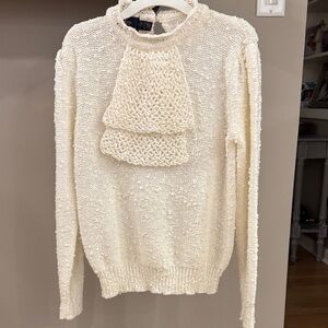 Vintage Le Roy Knitwear Sweater Size S 100% Acrylic Front Panel Detail